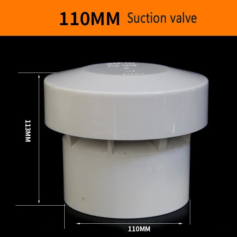 Valve de succion en PVC de haute qualité avec drainage, ventilation automatique et échange d'air 50 75 110 160 Capuchon de pluie multifonctionnel