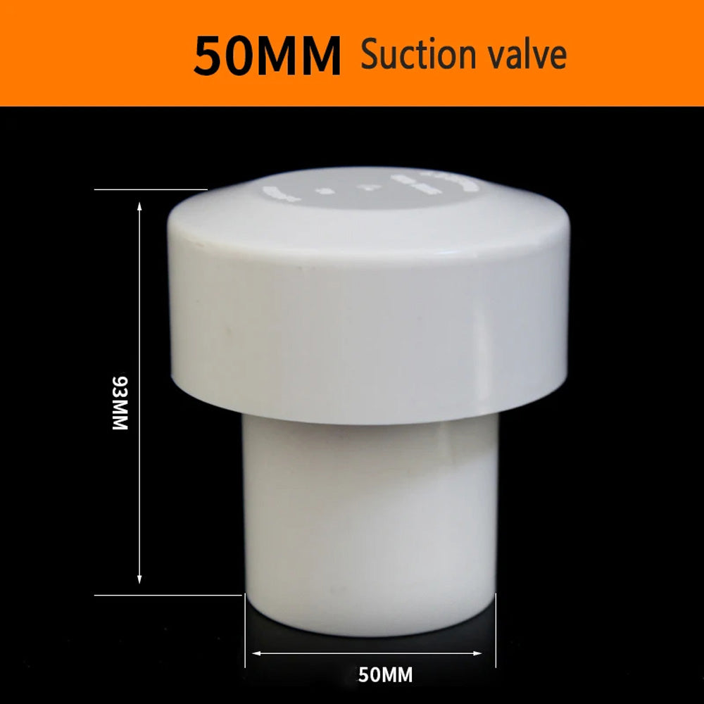 Valve de succion en PVC de haute qualité avec drainage, ventilation automatique et échange d'air 50 75 110 160 Capuchon de pluie multifonctionnel