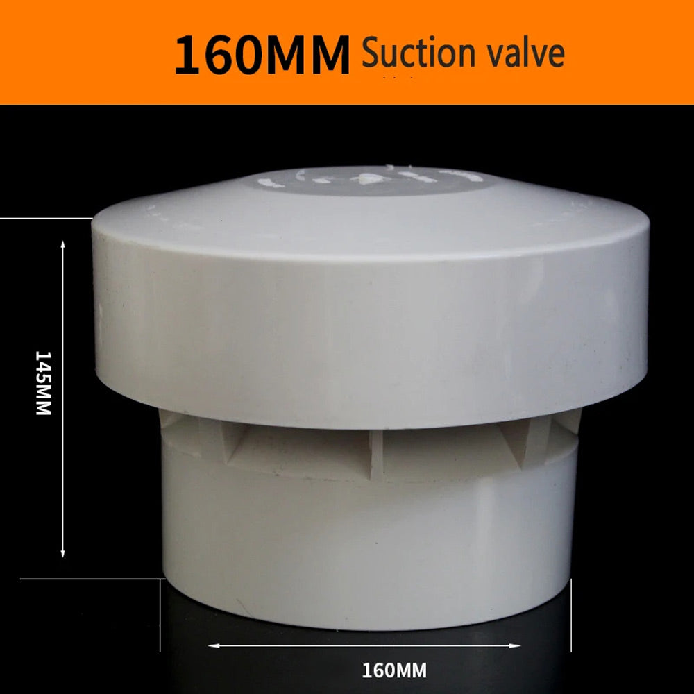 Valve de succion en PVC de haute qualité avec drainage, ventilation automatique et échange d'air 50 75 110 160 Capuchon de pluie multifonctionnel