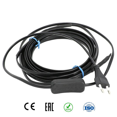 Cavo Riscaldante Autorregolante 20W/m AC220~240V, 50/60Hz con Interruttore e Spina UE per Protezione dal Gelo dei Tubi dell'Acqua
