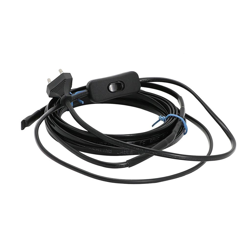Câble chauffant autorégulant 20W/m AC220~240V, 50/60Hz avec interrupteur et prise EU pour protection antigel des tuyaux d'eau