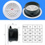 Round Vent Cover Outlet with Louver Grille Adjustable Exhaust Vent Ducting Ventilation Grilles 75/100/125/150mm ABS Air Vent Cover