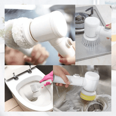 Brosse de nettoyage électrique multifonctionnelle rechargeable par USB pour cuisine, salle de bain et baignoire