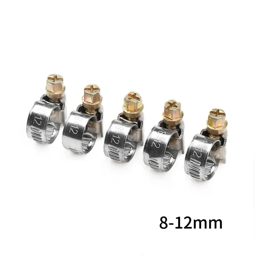 5/10pcs Clamps for Securing Hoses in Automotive, Motorcycle, Marine, Aquarium, Lawnmower/Professional Hose Clamps/Worm Drive Durable Anti-oxidation