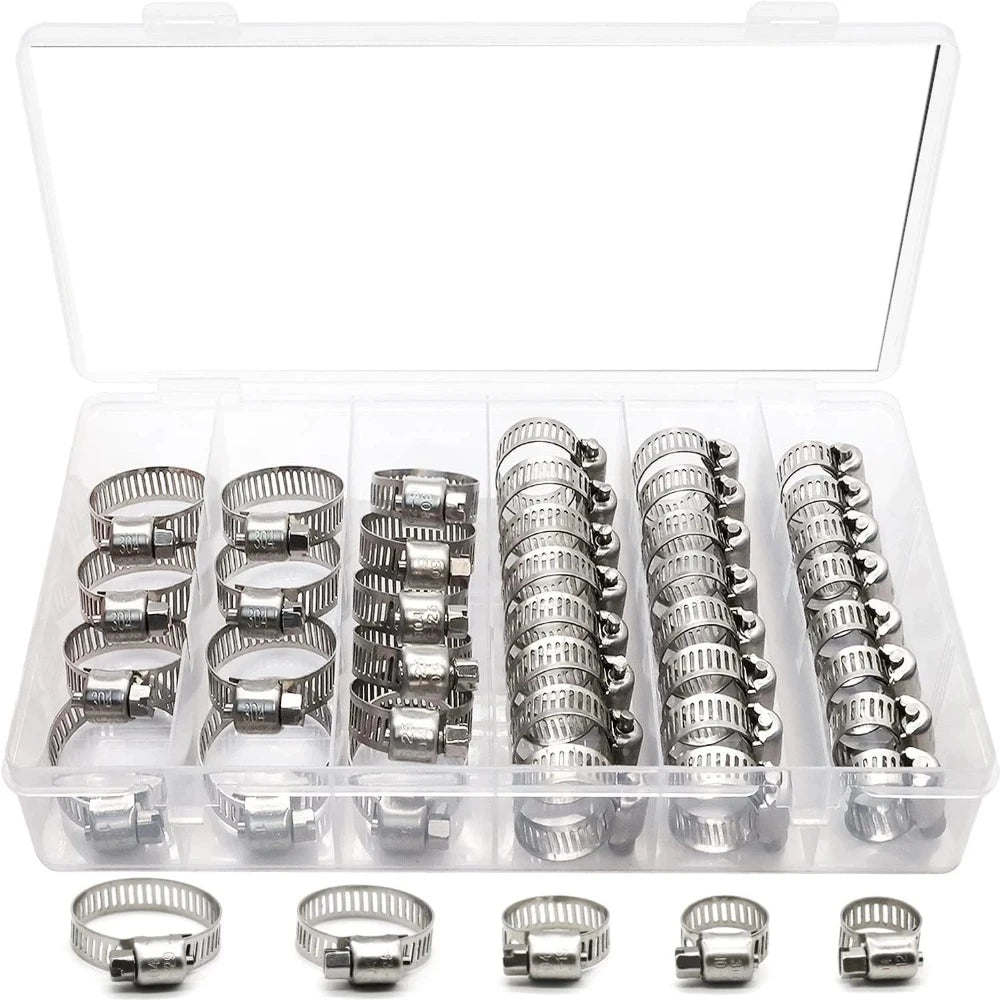 5/10pcs Clamps for Securing Hoses in Automotive, Motorcycle, Marine, Aquarium, Lawnmower/Professional Hose Clamps/Worm Drive Durable Anti-oxidation