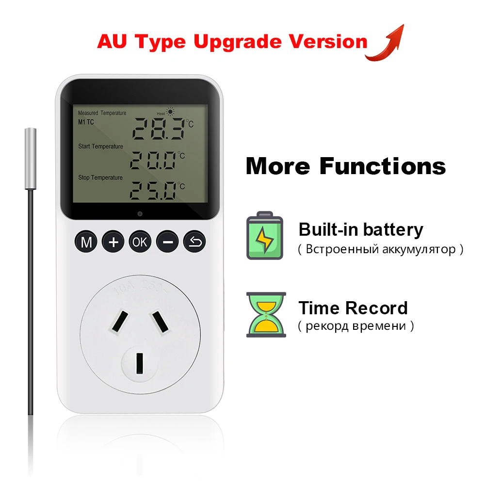 KT3200 Timer Socket Thermostat Digital Temperature Controller Heating Cooling Day Night Control EU/UK/FR/AU Plug Energy Saving
