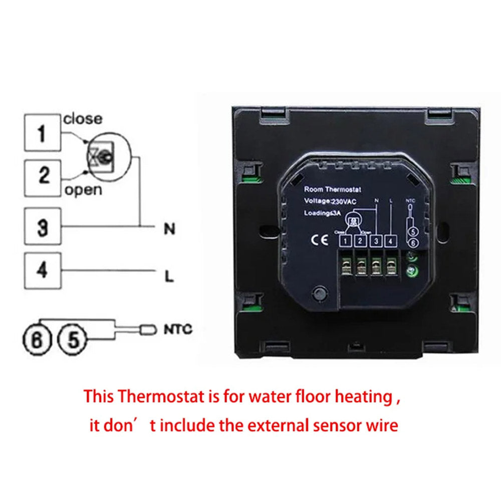 Smart WIFI Thermostat 3A Water Floor Heating System Controller with Central Wiring Hub, Actuators for Gas Boiler Integration