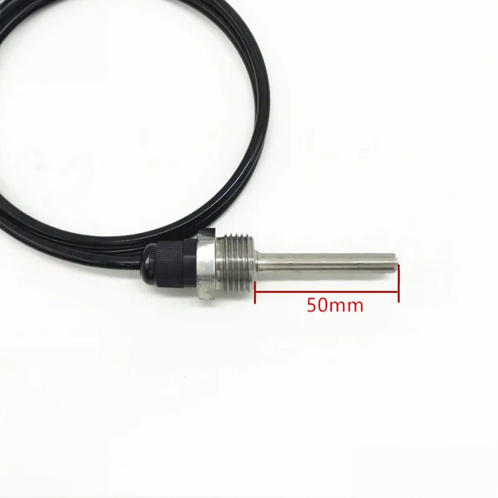 DS18B20 Digitaler Temperatursensor mit Schraubgewinde BSP 1/2 Zoll, 1 m PVC, 3-adriges Kabel, SUS304 Edelstahlhülse, Thermodetektor