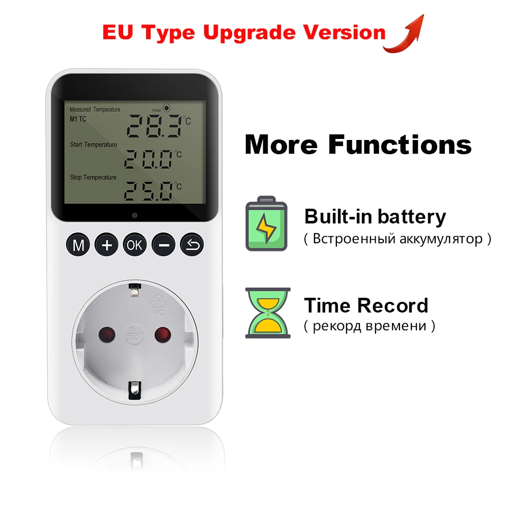 KT3200 Timer Socket Thermostat Digital Temperature Controller Heating Cooling Day Night Control EU/UK/FR/AU Plug Energy Saving