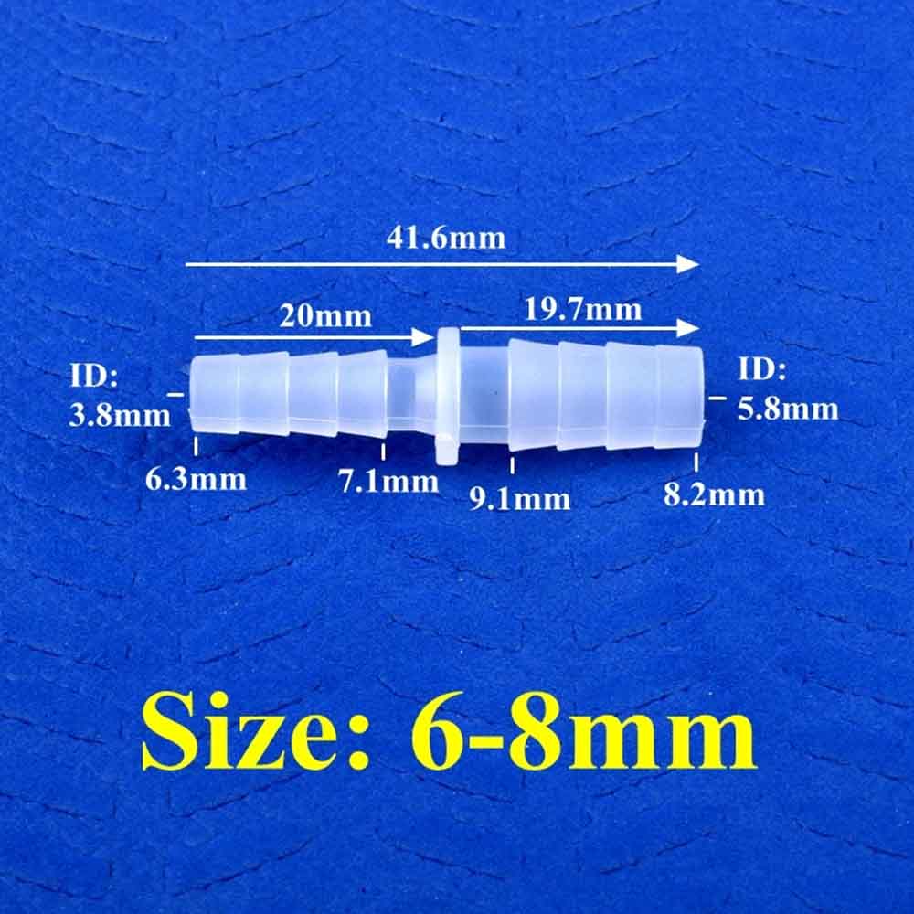 20~50 pièces 6~12mm Connecteur droit égal en PP / Connecteur direct en plastique pour aquariums, systèmes d'irrigation de jardin et tuyaux d'arrosage