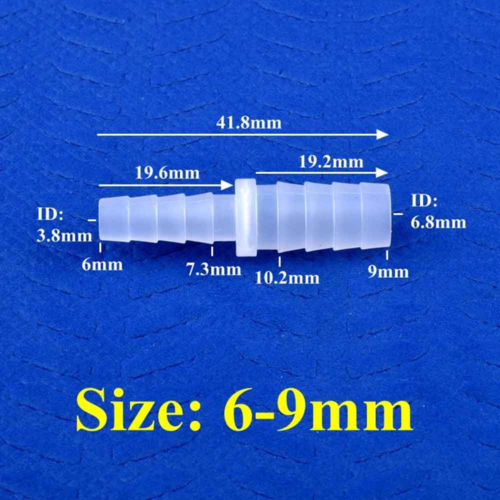 20~50 pièces 6~12mm Connecteur droit égal en PP / Connecteur direct en plastique pour aquariums, systèmes d'irrigation de jardin et tuyaux d'arrosage