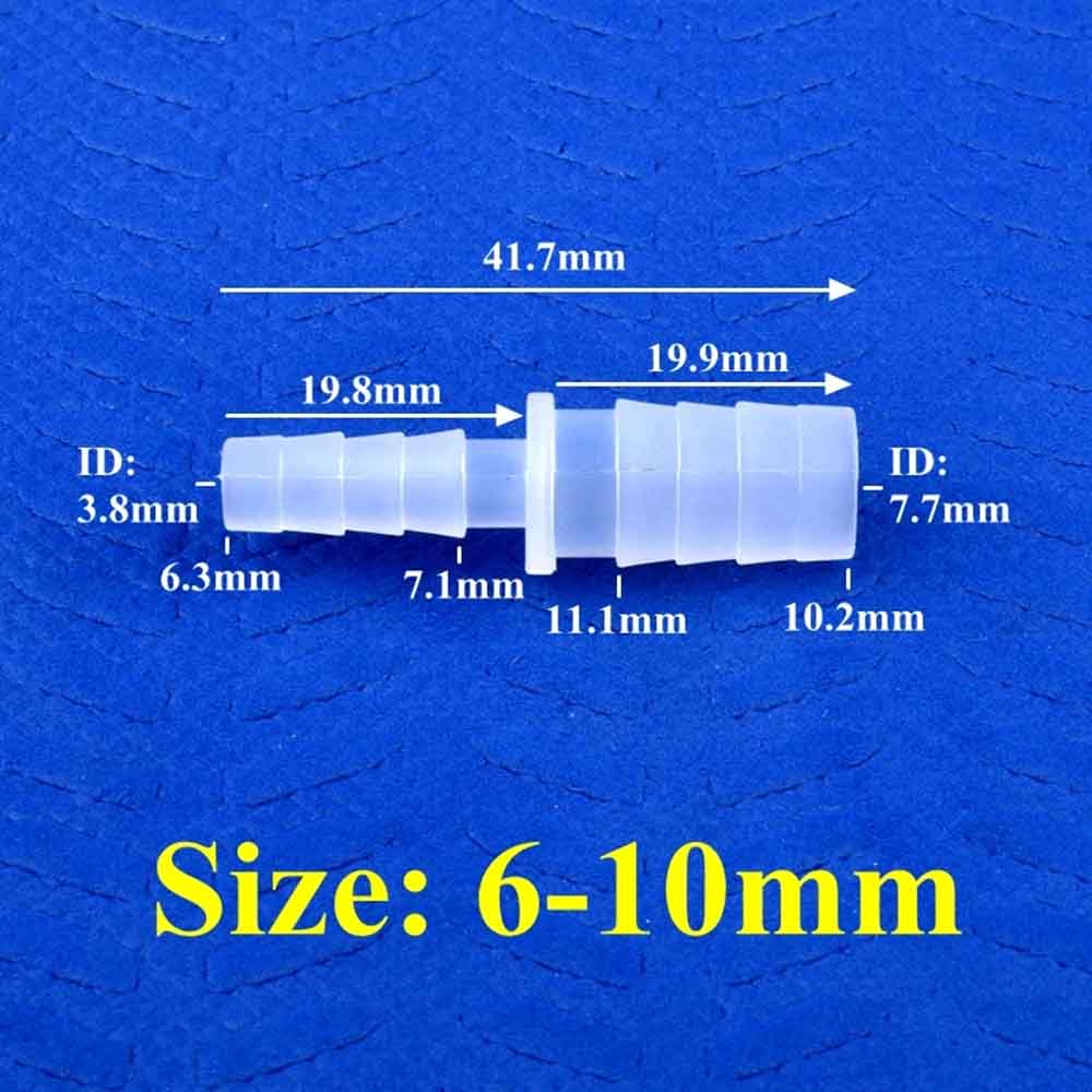 20~50 pièces 6~12mm Connecteur droit égal en PP / Connecteur direct en plastique pour aquariums, systèmes d'irrigation de jardin et tuyaux d'arrosage