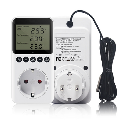 KT3200 Timer Socket Thermostat Digital Temperature Controller Heating Cooling Day Night Control EU/UK/FR/AU Plug Energy Saving