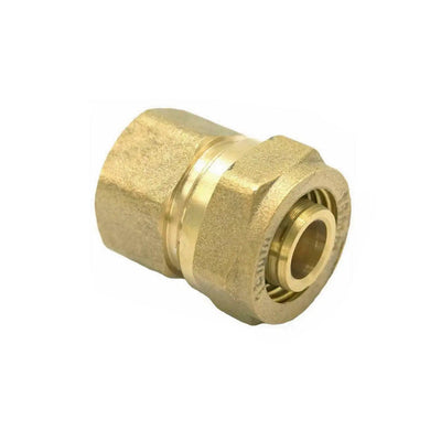 Brass Pipe Connector for Solar Water Heater: BSP Female Thread, Fits Tube O.D. 16/18/20/25/32mm and 1/2", 3/4", 1" Sizes