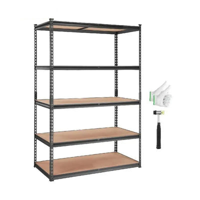 5 Layers Standing Storage Shelving Unit Heavy Duty Organizer Metal Rack for Kitchen Living Room Warehouse Flower Stand