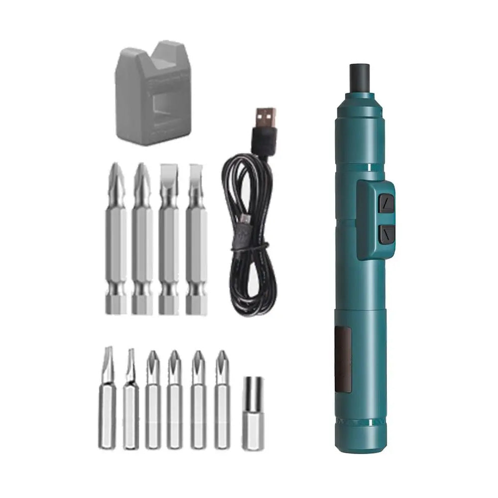 Rechargeable Motorized Screwdriver with Magnetic Bits