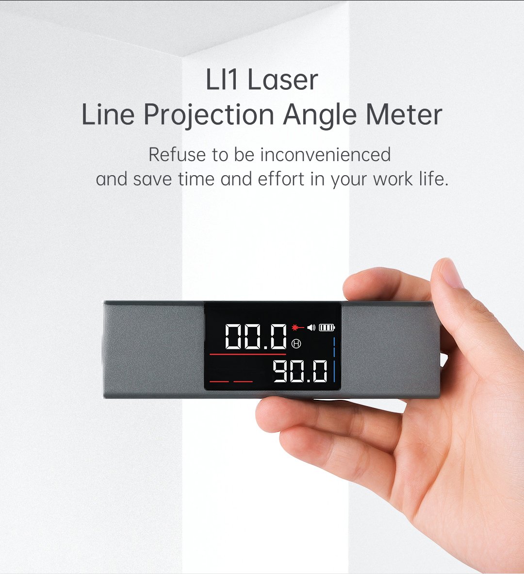 Rapporteur laser et inclinomètre numérique 2 en 1 - Outil de précision rechargeable