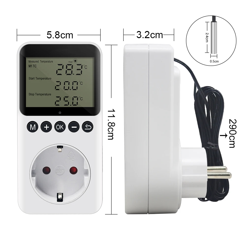 KT3200 Timer Socket Thermostat Digital Temperature Controller Heating Cooling Day Night Control EU/UK/FR/AU Plug Energy Saving
