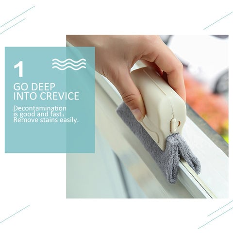 Magic Window Groove Cleaning Brush - Detachable Tool for Doors, Windows, and Gaps