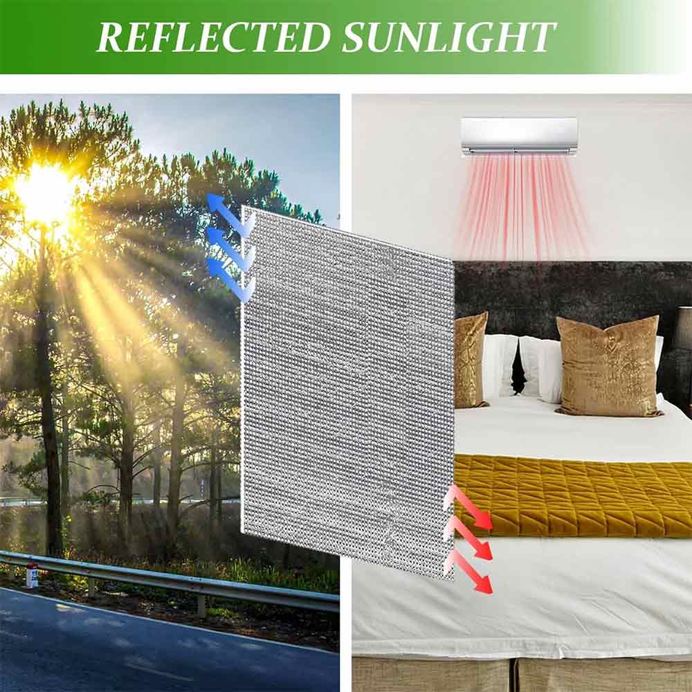 Reflective Insulation Foam Aluminum Foil Non-flaking Double-Sided Pearl Cotton Roll Cold and Heat Shield Thermal for Window Kits