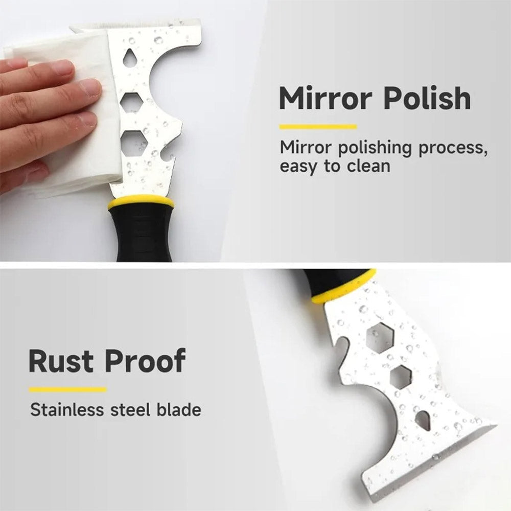 Stainless Steel Multifunctional Putty Knife Set: 15-in-1 Spatula and Scraper Tool for DIY Construction and Cleaning Projects