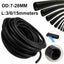 Length 3/6/15Meters Split Wire Loom Conduit Polyethylene Tubing Black Color Sleeve Tube