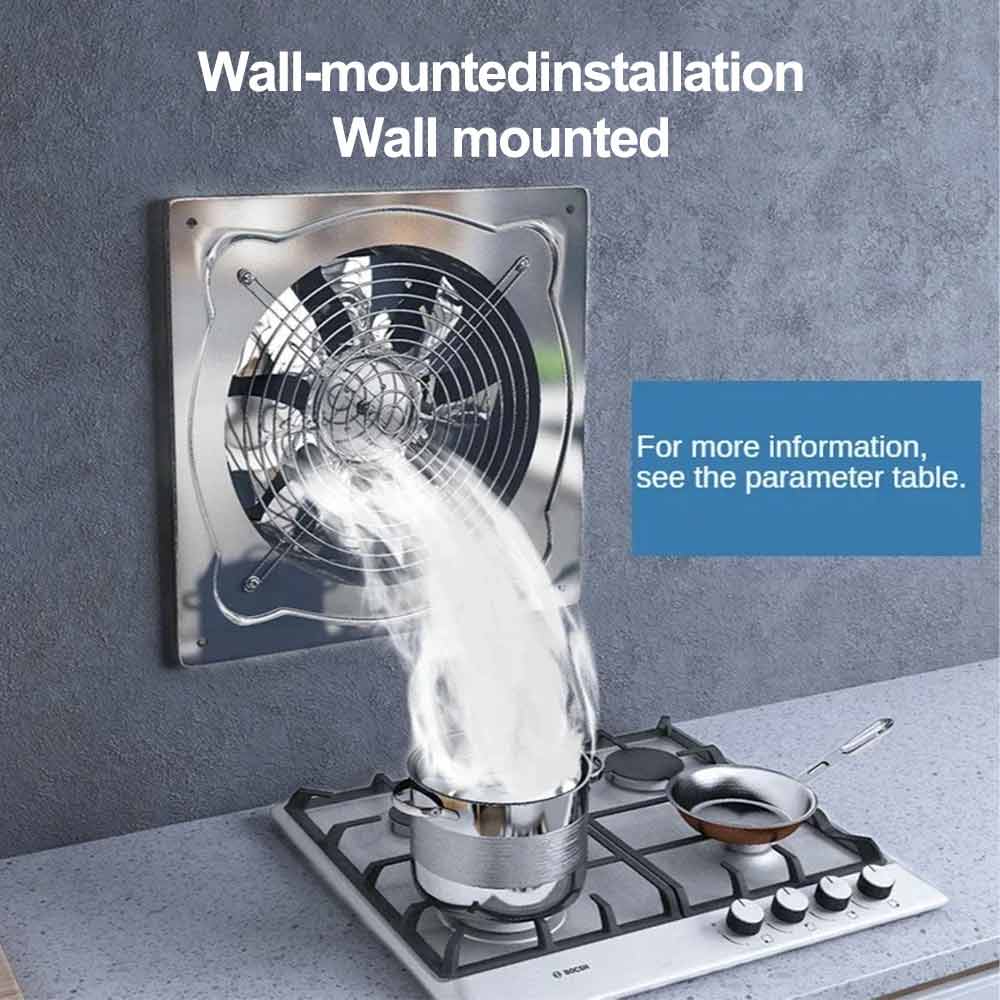 6/7/8inch Inline Extractor Exhaust fan Ventilation Pipe Fan Bathroom Kitchen Wall Window Stainless Steel Attic Ventilator