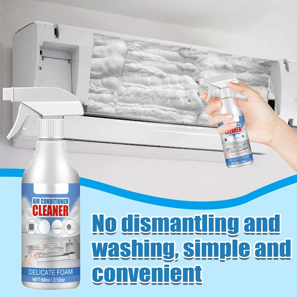 Nettoyant Pour Ailettes De Condenseur 60ML Coil Cleen Spray Mousse De Nettoyage Pour Saleté De Bobine De Climatisation Désodorisant Radiateurs Nettoyant Pour Ventilateur