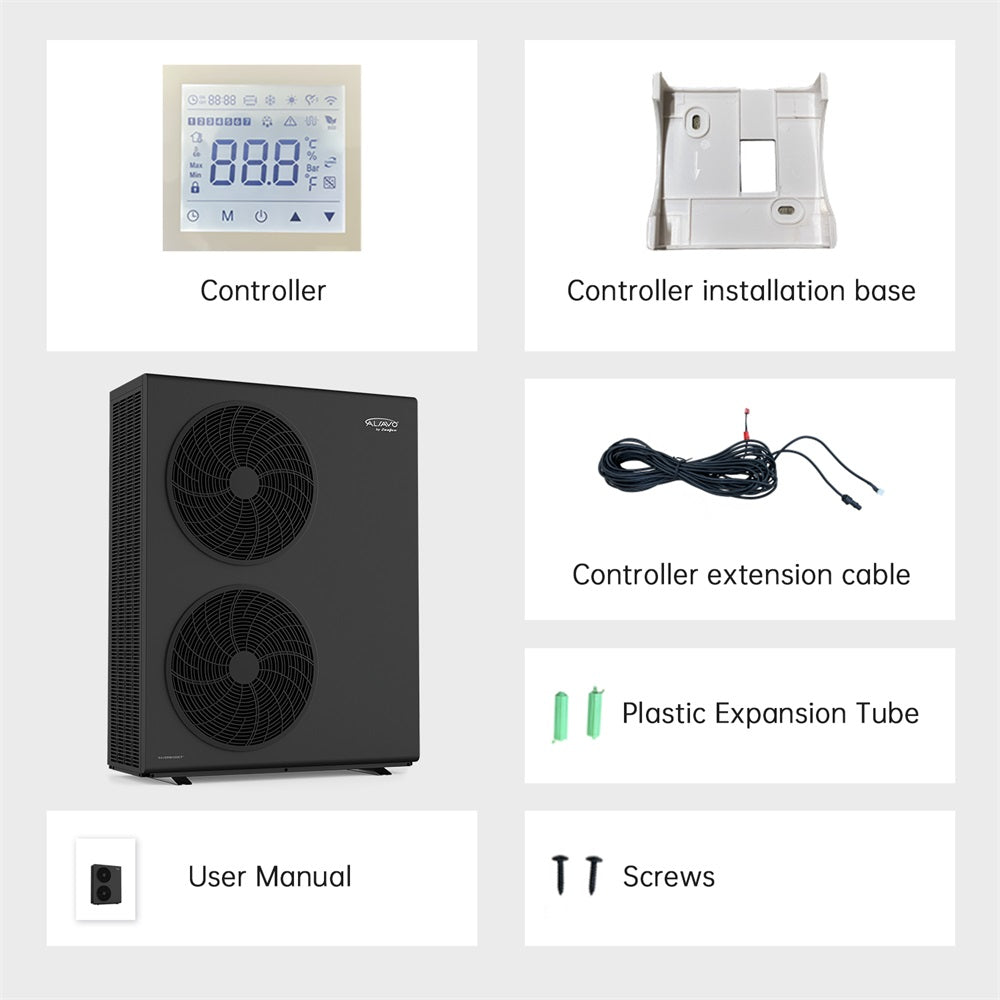 Bomba de Calor de Fuente de Aire Monobloque ALSAVO 16kW 3T - Ventiladores Dobles - Inverboost Multifuncional ASHP agua caliente