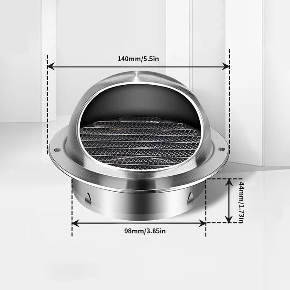 304 Outlet Heating Cooling Waterproof Vents Cap Stainless Steel Wall Ceiling Air Vent Ducting Ventilation Exhaust Grille Cover