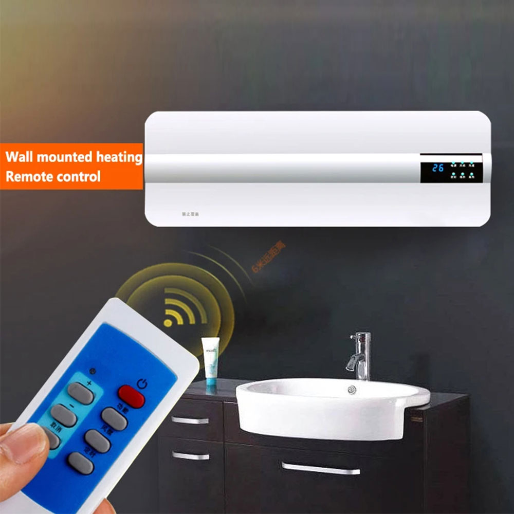 Chauffage mural télécommandé : Chauffage efficace pour pièces et salles de bains avec fonctionnalités d'économie d'énergie