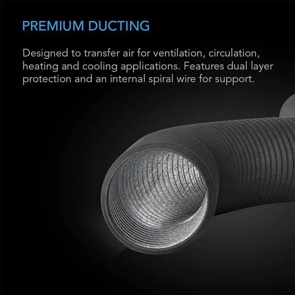 Durable 4/6 Inch Aluminum Ducting: 10/16 Feet Dryer Vent Hose with Heavy-duty 4-Layer PVC Tube