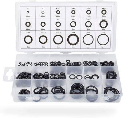 225PCS Oil Resistant Rubber O-Ring Washer Assortment Set with Watertight Seals in Plastic Box Oil Resistant Rubber O-Ring Washer Assortment Set with Watertight Seals in Plastic Box