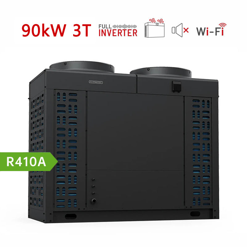 Zealux 45kW~185kW Kommerzielle Pool-Wärmepumpe Swim INVERBOOST Commercial Black