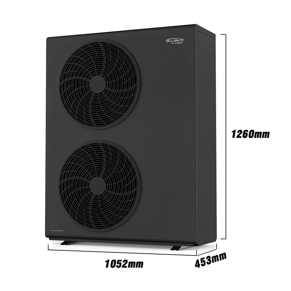 Pompe à chaleur air-eau ALSAVO evi 12 kW 3T monobloc - Double ventilateurs - Inverboost Multifonctionnel/eau chaude