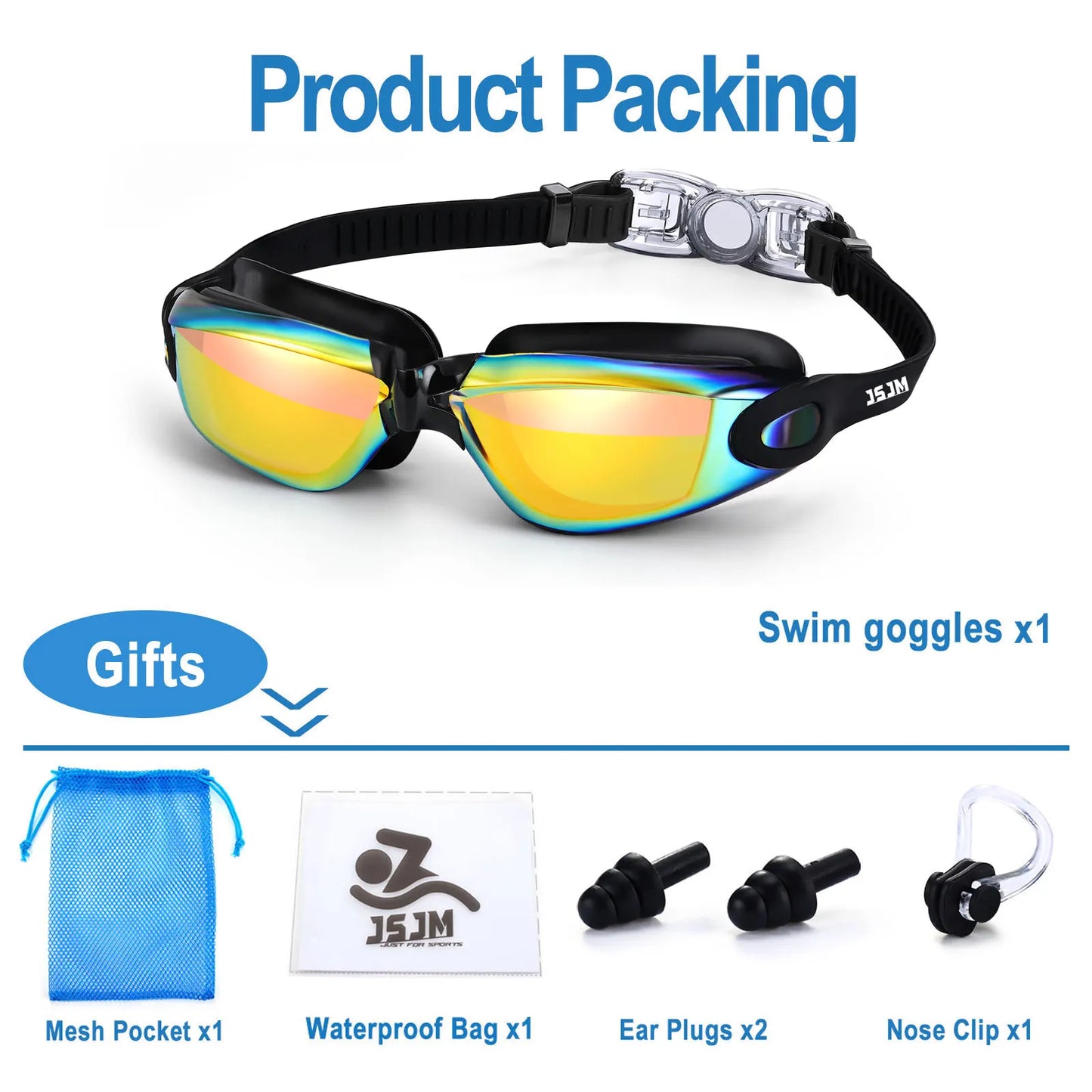 Professional Adult Anti-fog UV Protection Lens Swimming Goggles