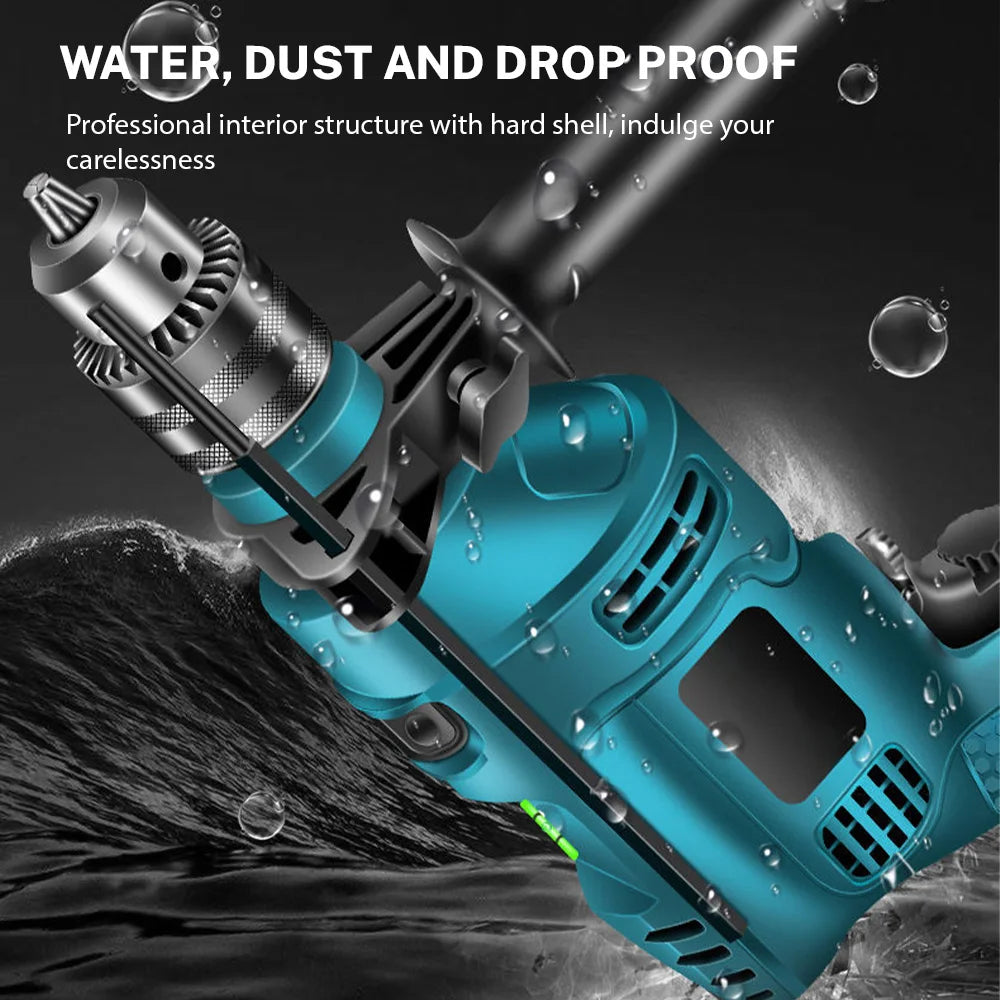 High Power 1500W Electric Impact Drill 220V for Wood, Metal, Stone & DIY Projects