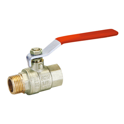Ball valve with steel lever