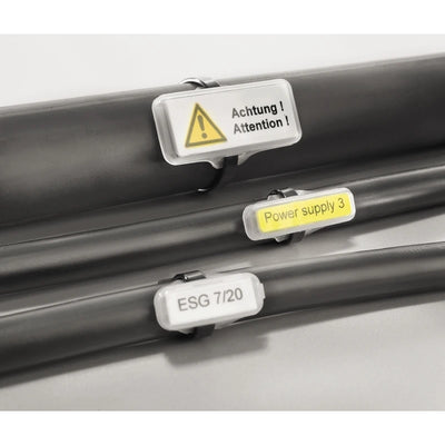 20 sztuk wodoodporne etui na znaczniki kabli: Plastikowy uchwyt do oznaczania i identyfikacji przewodów