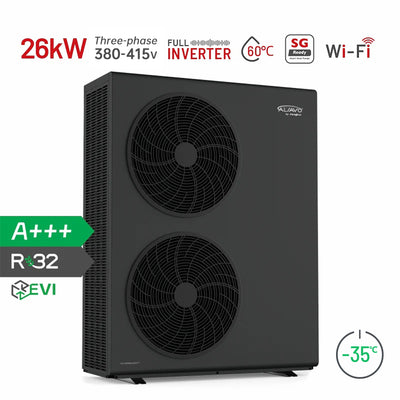 Bomba de Calor Monobloque de Fuente Aire ALSAVO EVI 26kW 3T - Doble Ventilador - Inverboost Multifuncional/agua caliente.