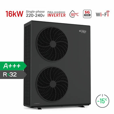 Bomba de Calor de Fuente de Aire Monobloque ALSAVO 16kW - Ventiladores Dobles - Inverboost Multifuncional ASHP agua caliente