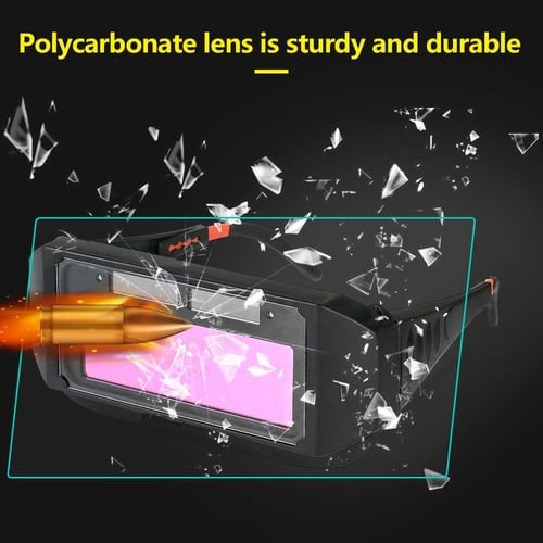 Lunettes de soudage à gradation automatique - Lunettes de protection anti-yeux à obscurcissement automatique pour masques