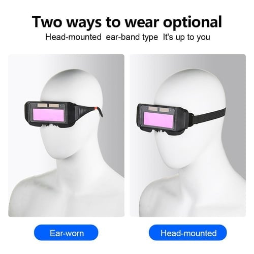 Lunettes de soudage à gradation automatique - Lunettes de protection anti-yeux à obscurcissement automatique pour masques