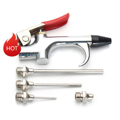 Kit pistola ad aria compressa da 5 pezzi con ingresso aria NPT, ugello spray e ago gonfiabile