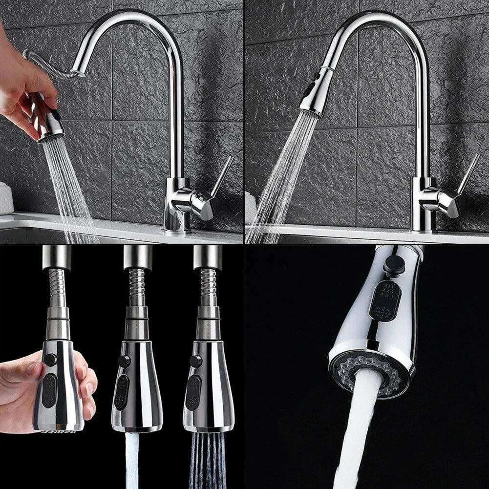 Pulvérisateur de robinet de cuisine universel extractible : rallonge avec filtre et buse pour mitigeur de lavabo