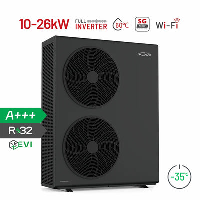 ALSAVO evi 10kW~26kW Air Source Heat Pump Monoblock - Single/Double Fans - Inverboost Multifunctional/hot water