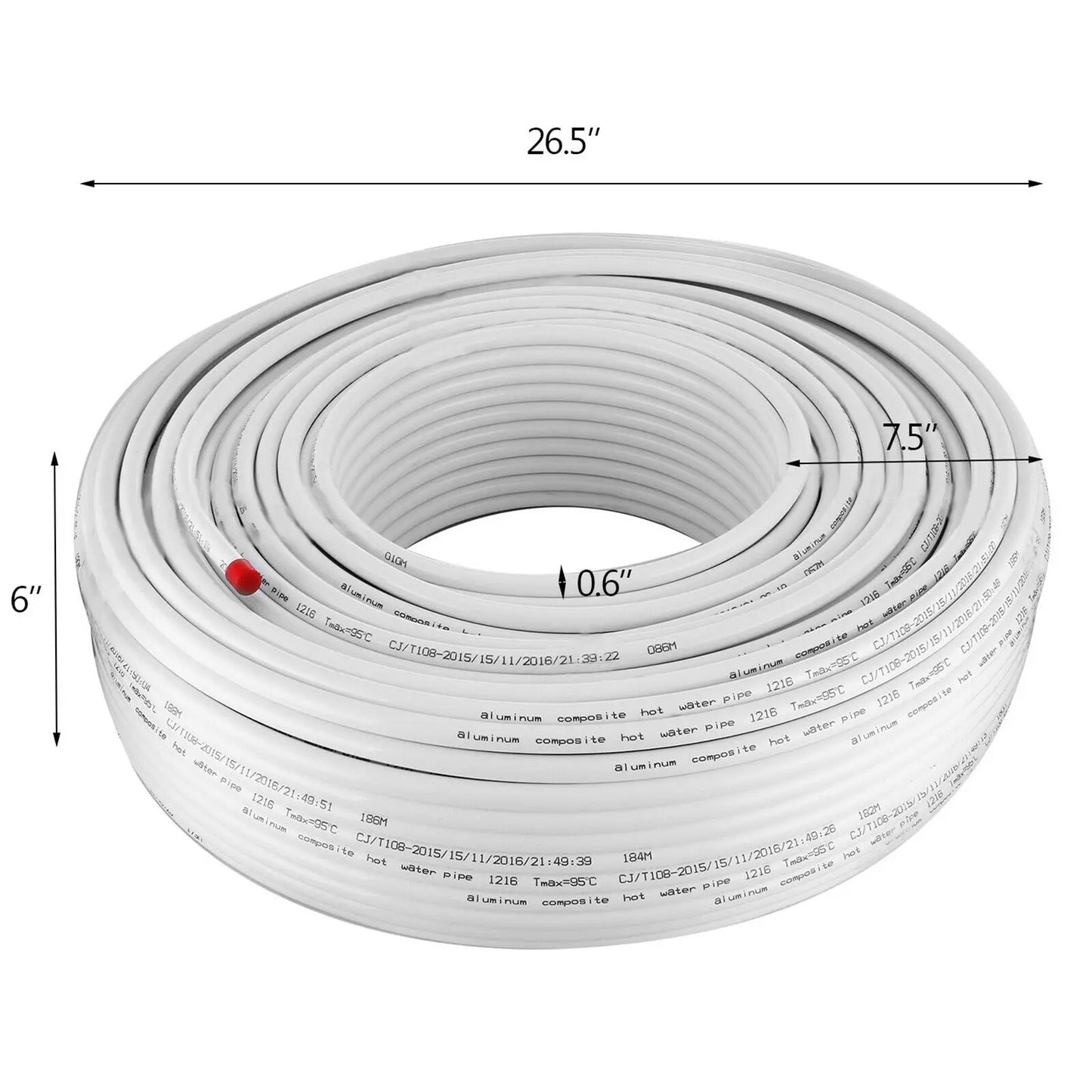 Tube PEX-AL-PEX avec barrière à l'oxygène - Tuyau de chauffage au sol radiant 200 M/300 M