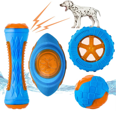 Pelotas de Juguetes para Morder Perro Juguete Interactivo de Piscina Flotante Resistente a Mordeduras Juguete de Goma Chirriante Juguetes de Estrés Producto