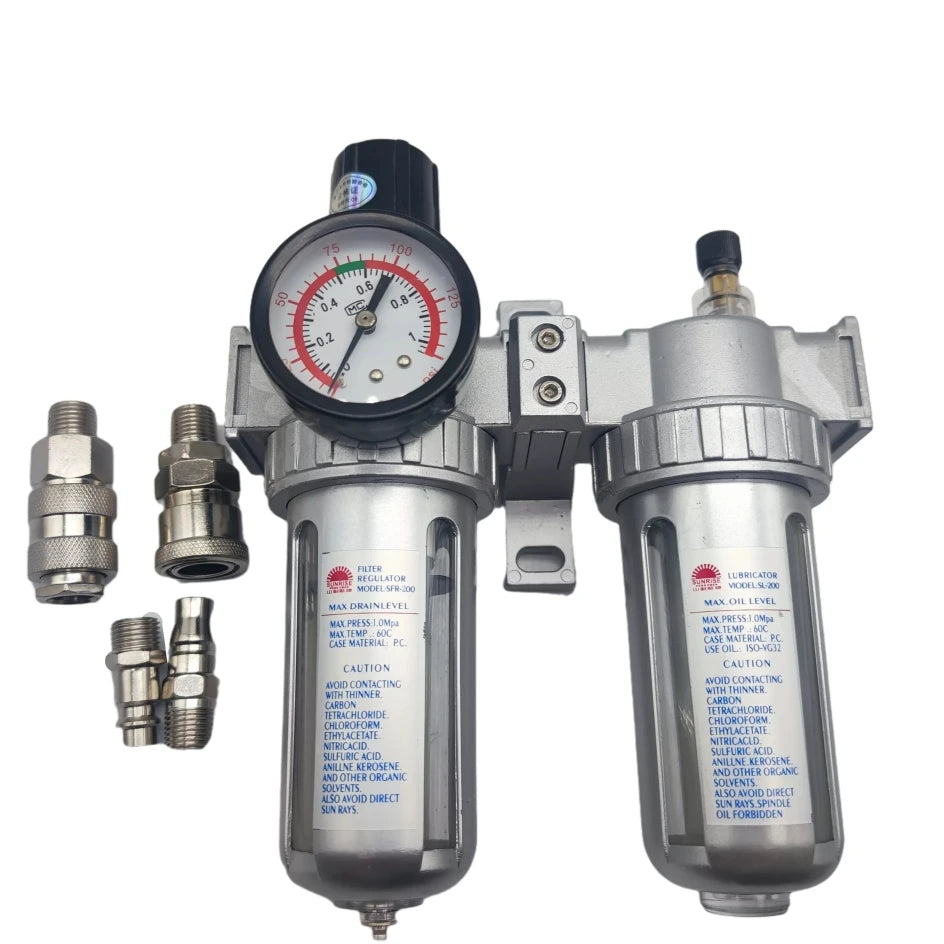 SFC-400 SFC-300 SFC-200 Compresseur d'air Filtre Régulateur Séparateur d'huile et d'eau Piège Filtre Valve régulatrice Vidange automatique