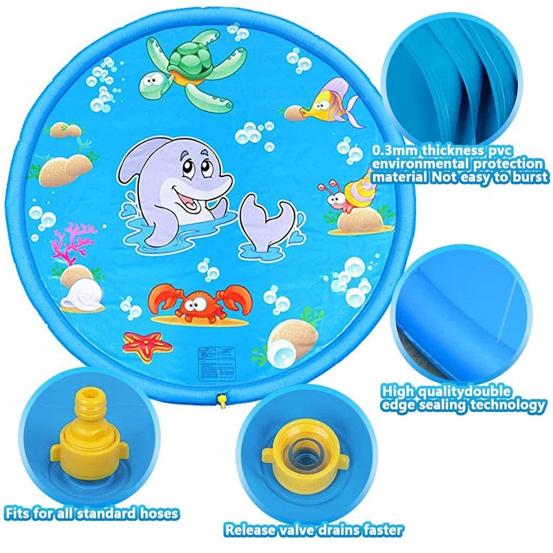 Pet Water Spray Mat – Outdoor Non-slip Summer Cooling Pad (100/150/170cm)